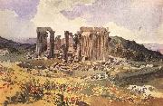 Karl Briullov The Temple of Apollo Epkourios at Phigalia painting